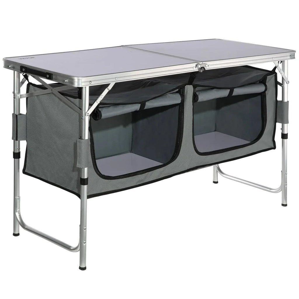 VEVOR Folding Camping Kitchen Table – Portable Outdoor Cooking Station - Dazzling Beauty Solution