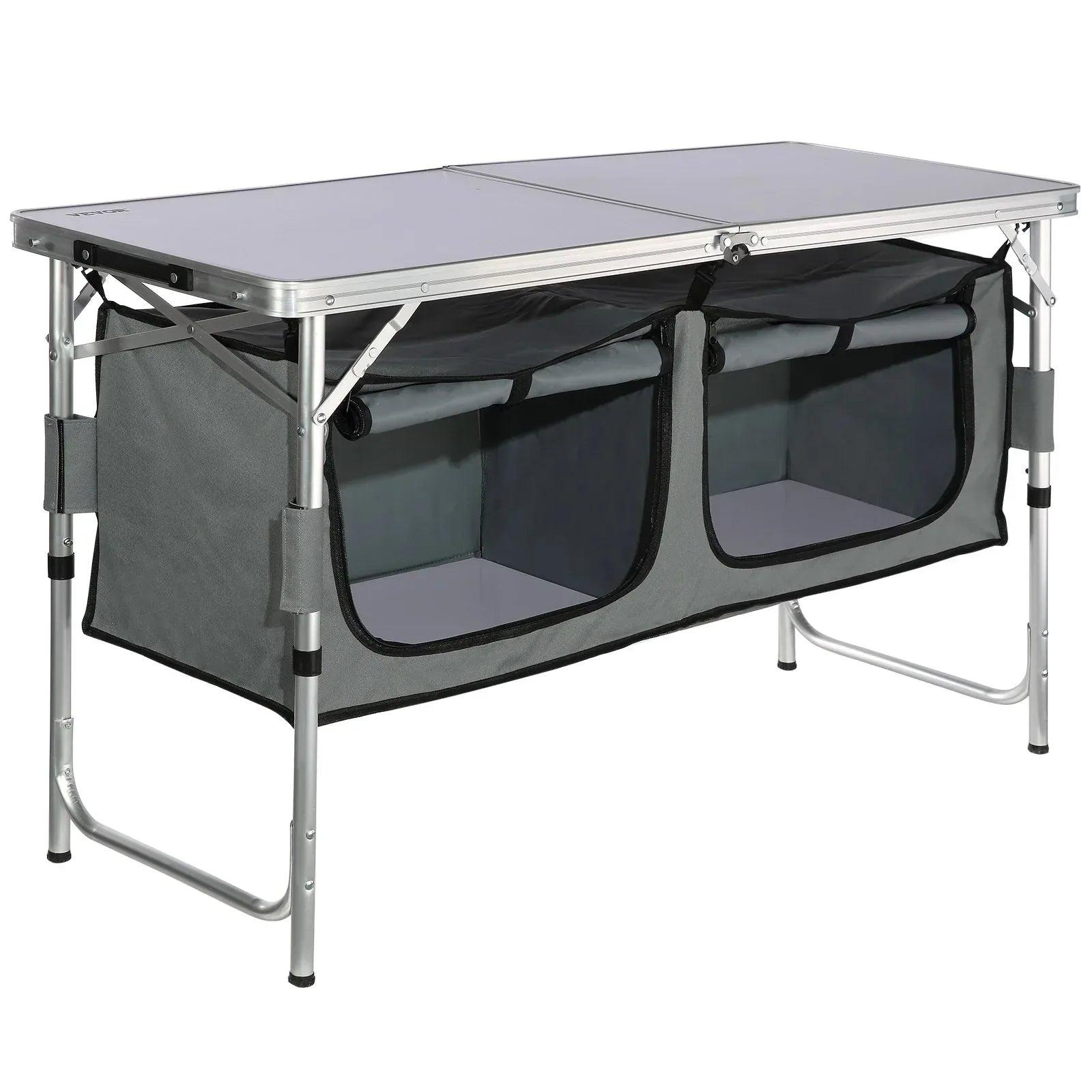 VEVOR Folding Camping Kitchen Table – Portable Outdoor Cooking Station - Dazzling Beauty Solution