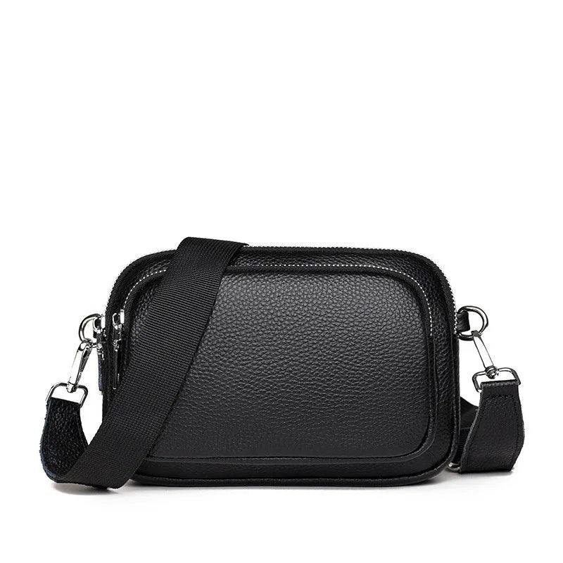 Trendy Multi-Layer Leather Crossbody – Small Square Bag (5 Colors) - Dazzling Beauty Solution