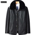 Men’s Winter Velvet PU Leather Jacket Padded Warm Coat - Dazzling Beauty Solution