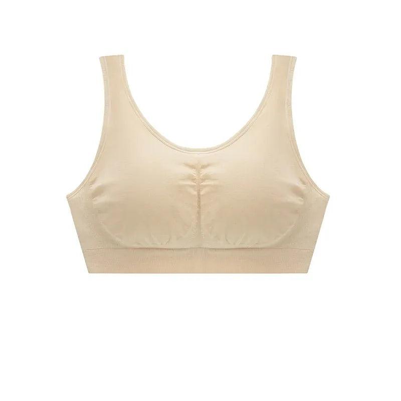 Large Size Seamless Vest Bra – Solid Color Lightweight Support - Dazzling Beauty Solution