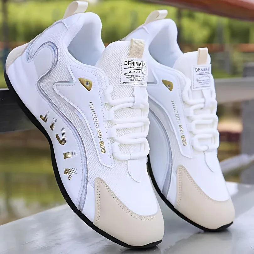 Fashion Colorblock Lace-up Sneakers For Men Breathable Low-top Dad Shoes Running Walking Sports Shoes - Dazzling Beauty Solution