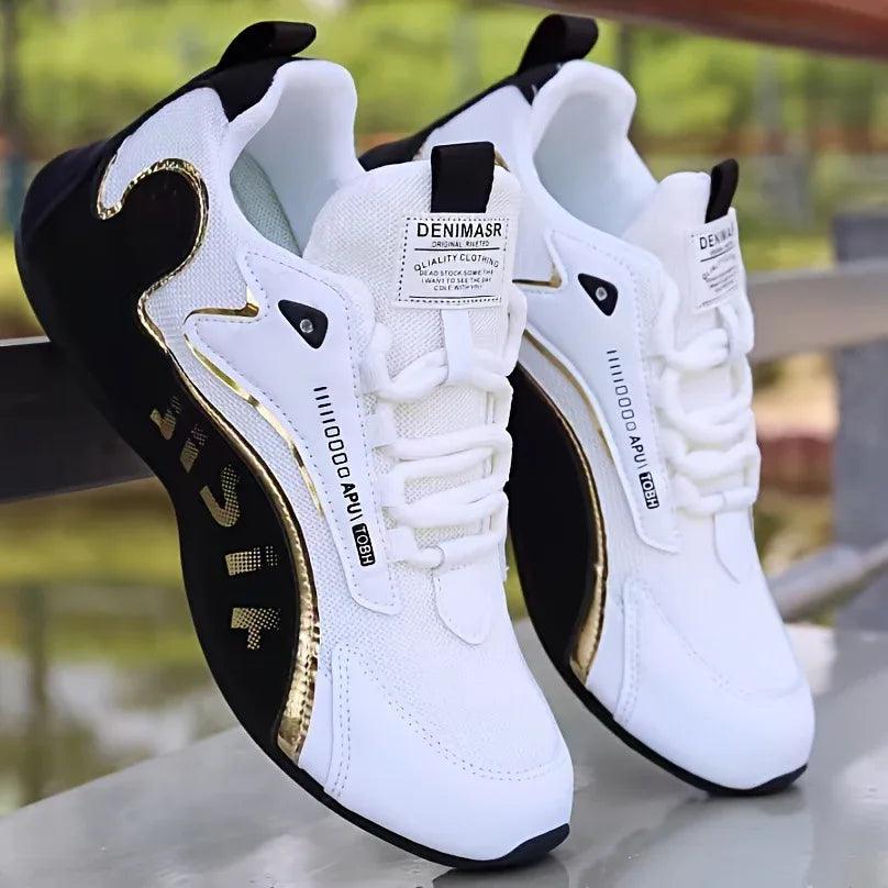 Fashion Colorblock Lace-up Sneakers For Men Breathable Low-top Dad Shoes Running Walking Sports Shoes - Dazzling Beauty Solution