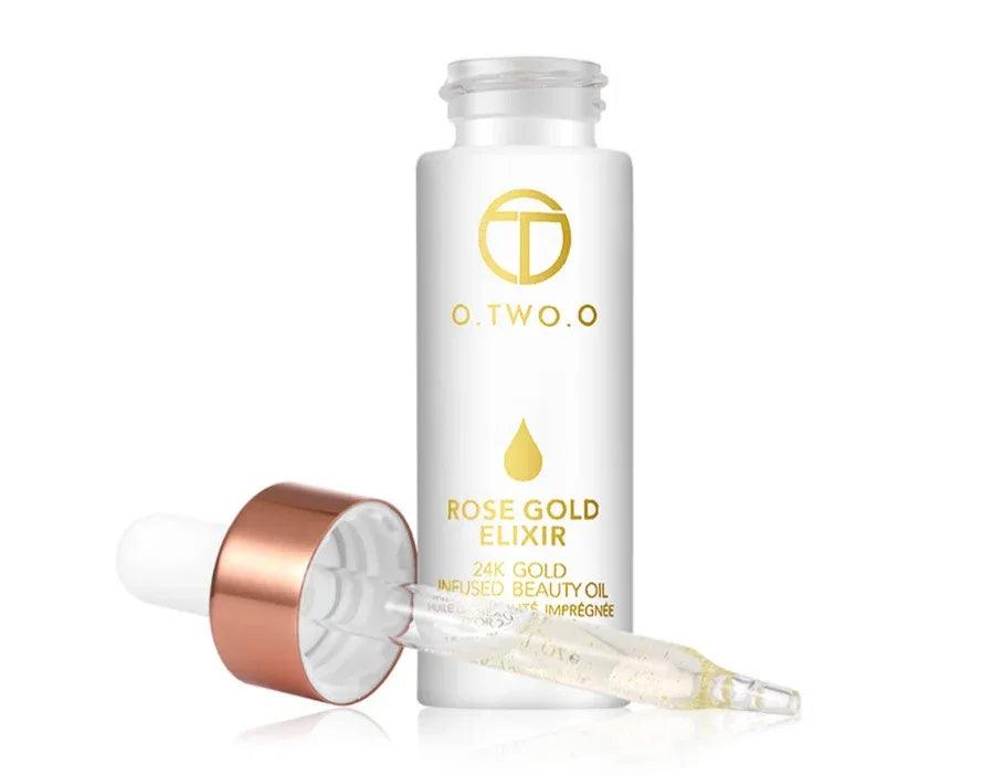 24k Rose Gold Elixir Skin Make Up Oil For Face Essential Oil Before Primer Foundation Moisturizing Face Oil Anti-aging - Dazzling Beauty Solution