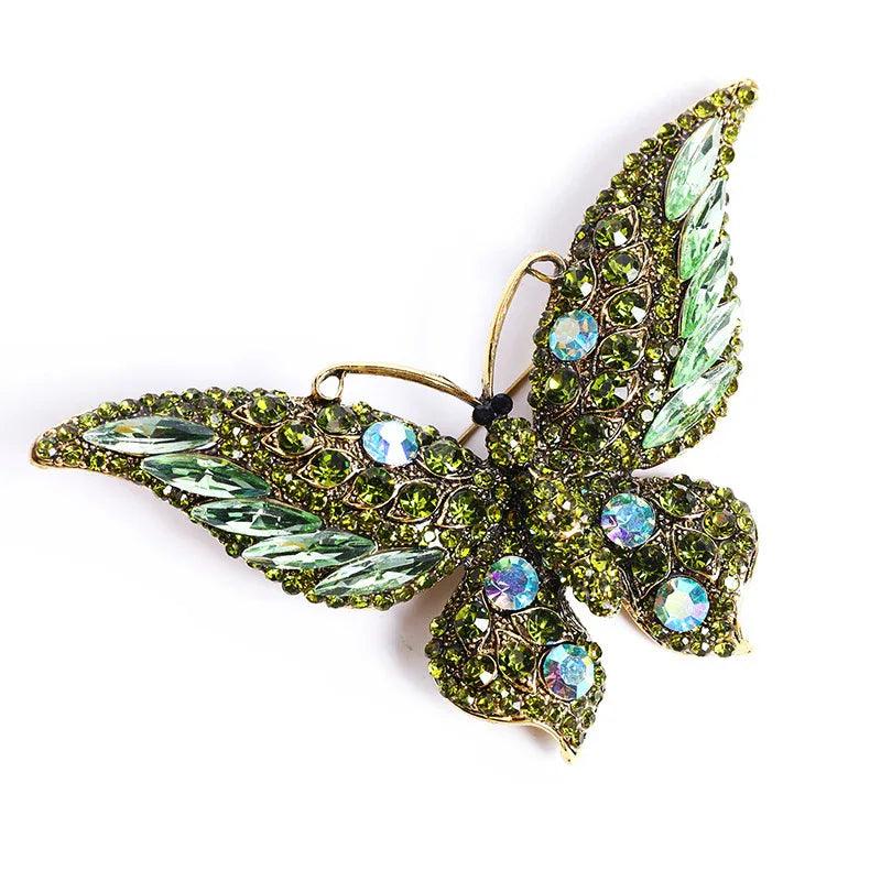 Women’s Crystal Butterfly Brooch – Statement Animal Pin - Dazzling Beauty Solution