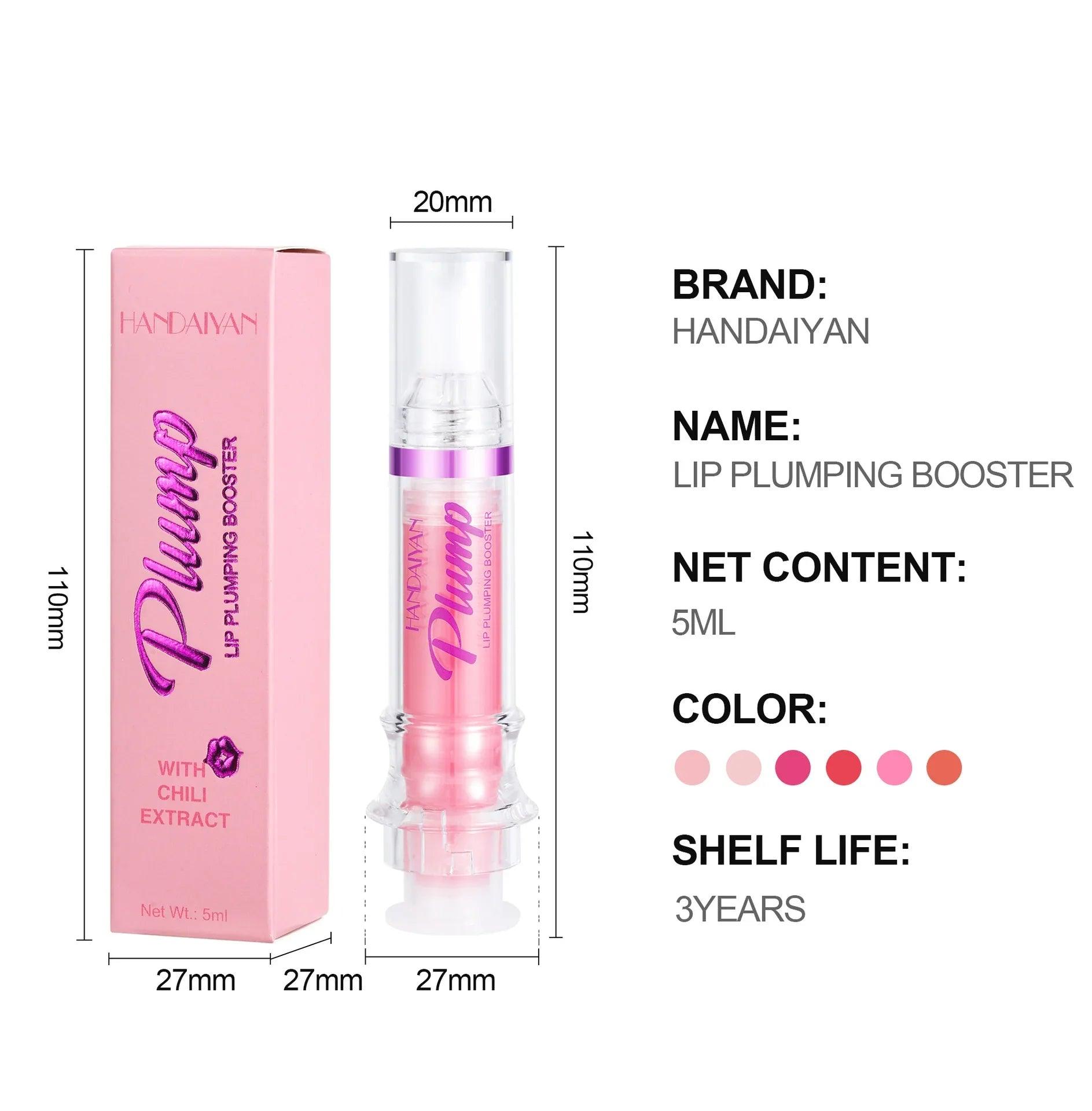 Injectable Lip Plumping Gloss - Nourishing Lip Oil, Perfect Gloss, Long-Lasting Moisturizing, Lip Treatment Gloss, Multiple Colors, Suitable for All Skin Types - Dazzling Beauty Solution