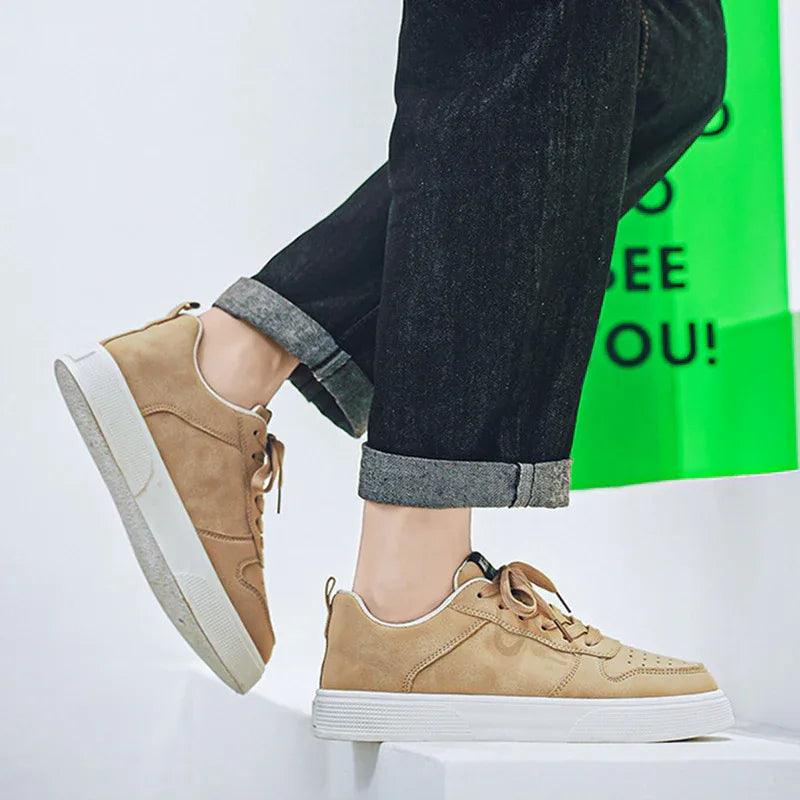 Men’s Casual Lace-Up Sneakers – Round-Toe Walking Shoes - Dazzling Beauty Solution
