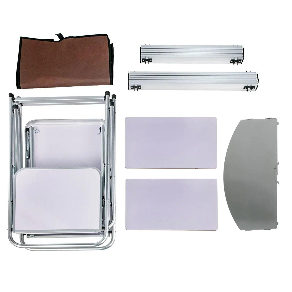Foldable Camping Kitchen Table with Windshield & Storage - Dazzling Beauty Solution