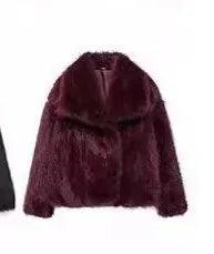 Winter Plush Coat Fashion Warm Thicken Fluffy Lapel Jacket Outwear Casual Long Sleeve Tops Womens Clothing - Dazzling Beauty Solution