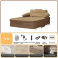 Queen Size Inflatable Bed with Backrest 203x152x48cm - Portable Camping Air Mattress - Dazzling Beauty Solution