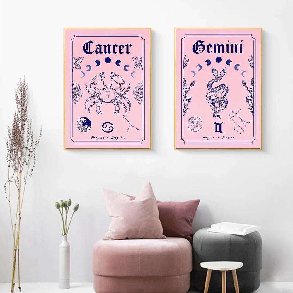 Constellation Wall Art Canvas Poster Print - Dazzling Beauty Solution