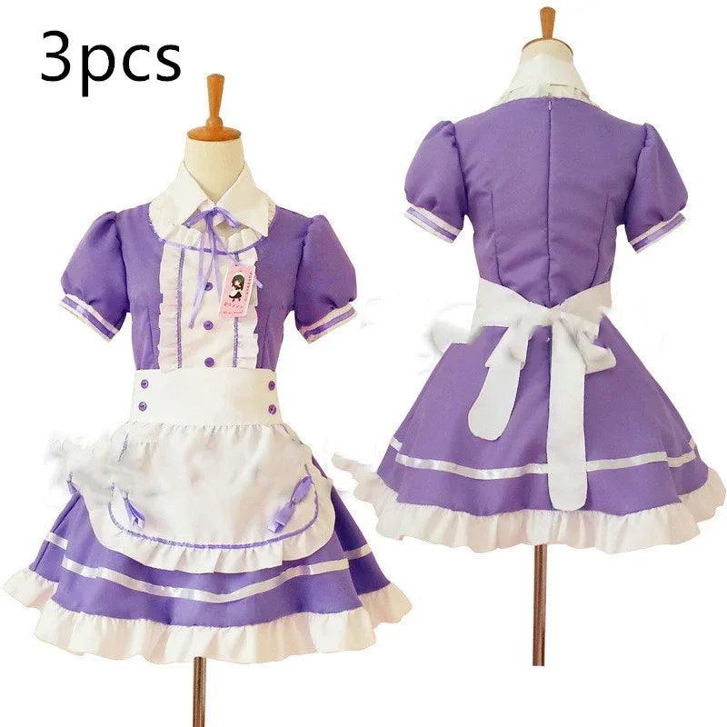Black and white maid anime costume - Dazzling Beauty Solution