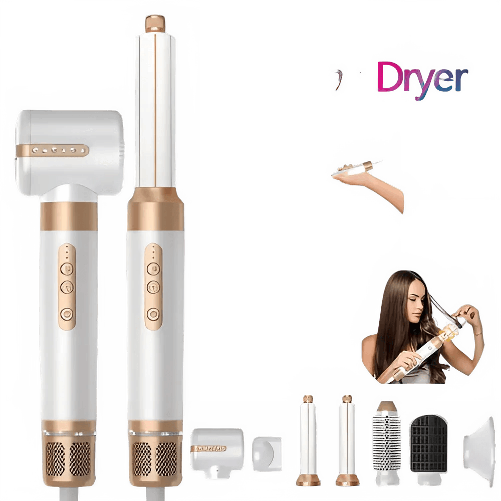 7-in-1 Professional Hair Dryer Styling Kit with Ionic Technology - Dazzling Beauty Solution