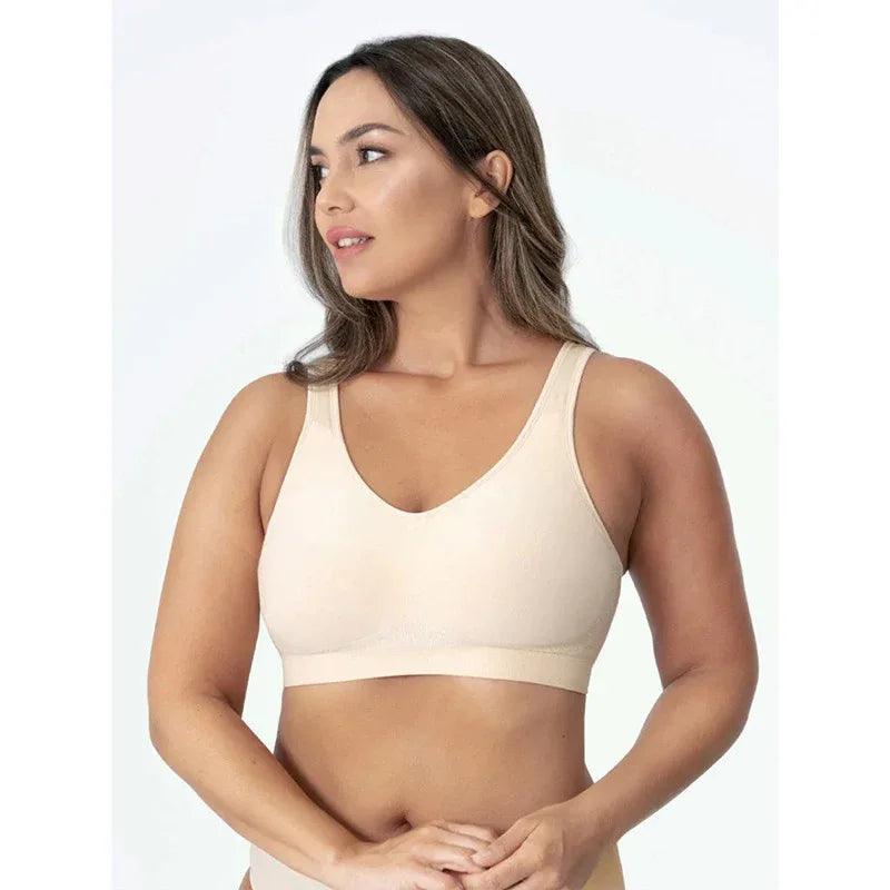 Large Size Seamless Vest Bra – Solid Color Lightweight Support - Dazzling Beauty Solution