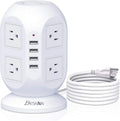 12-in-1 Power Strip Tower with USB Ports – 10FT Extension Cord, Surge Protector & Space-Saving Design - Dazzling Beauty Solution