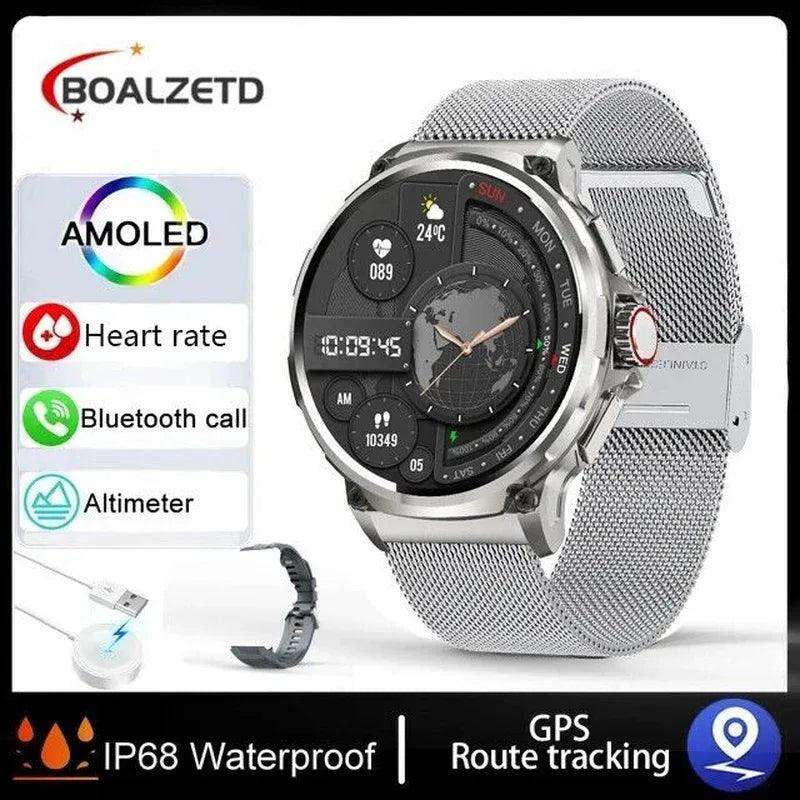 1.85-Inch Ultra HD Smartwatch with GPS, Bluetooth Call & Health Monitoring For Men - Dazzling Beauty Solution