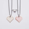 2pcs Magnetic Heart-shaped Mosaic Necklace Fashion Personality Couple Love Necklace For Valentine's Day - Dazzling Beauty Solution