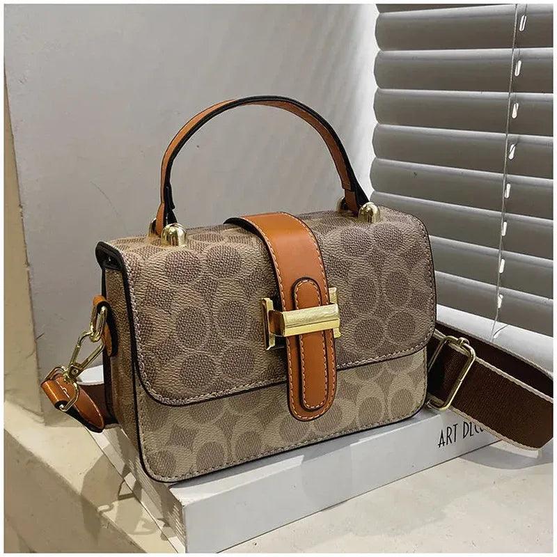 Floral Designer Shoulder Bag – Elegant Leather Handbag with Adjustable Strap & Multiple Compartments - Dazzling Beauty Solution