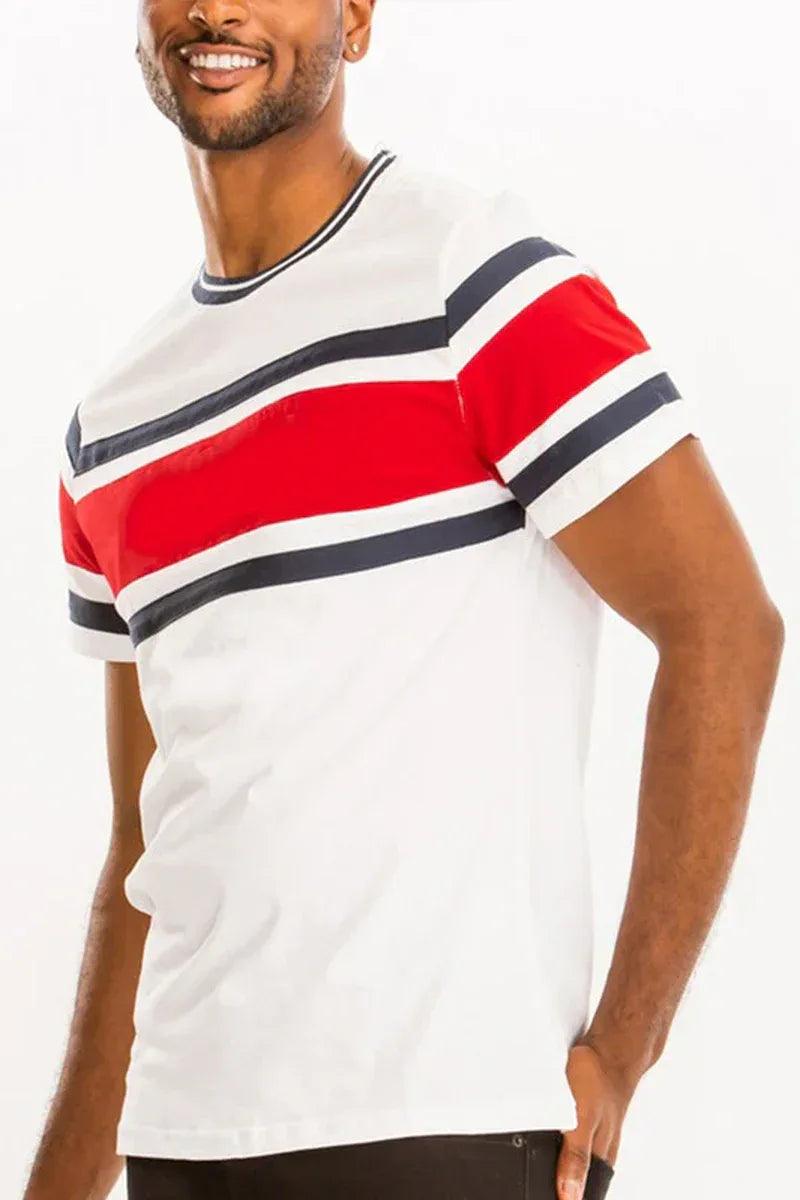 COTTON THREE STRIPE TSHIRT - Dazzling Beauty Solution