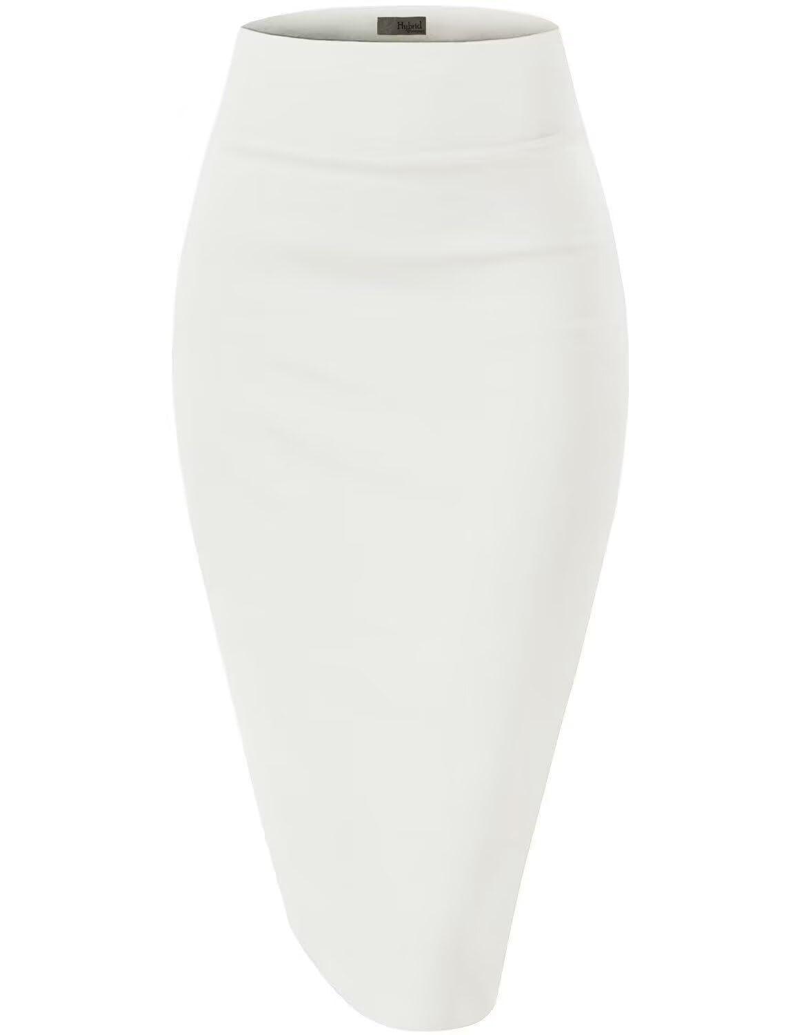 Women's Premium Ponte Stretch High-Waist Pencil Skirt – Below Knee