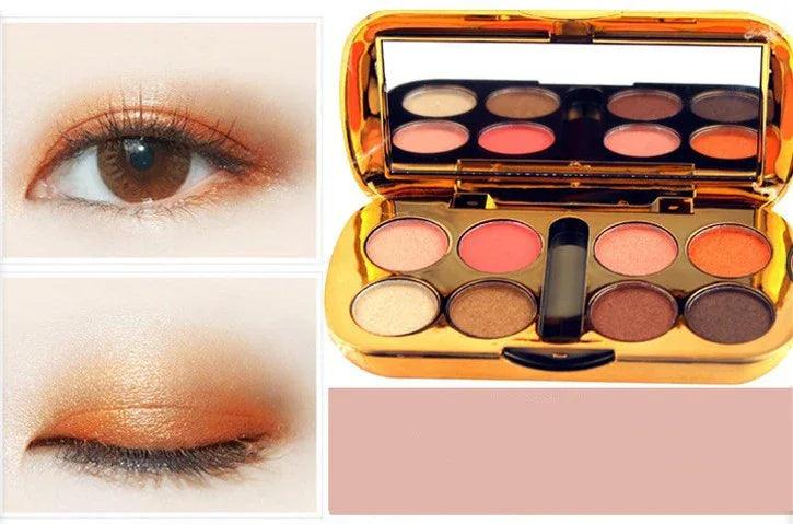 Shiny 8-Color Pearly Eyeshadow Palette - Dazzling Beauty Solution