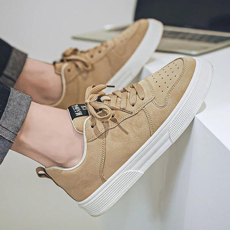 Men’s Casual Lace-Up Sneakers – Round-Toe Walking Shoes - Dazzling Beauty Solution