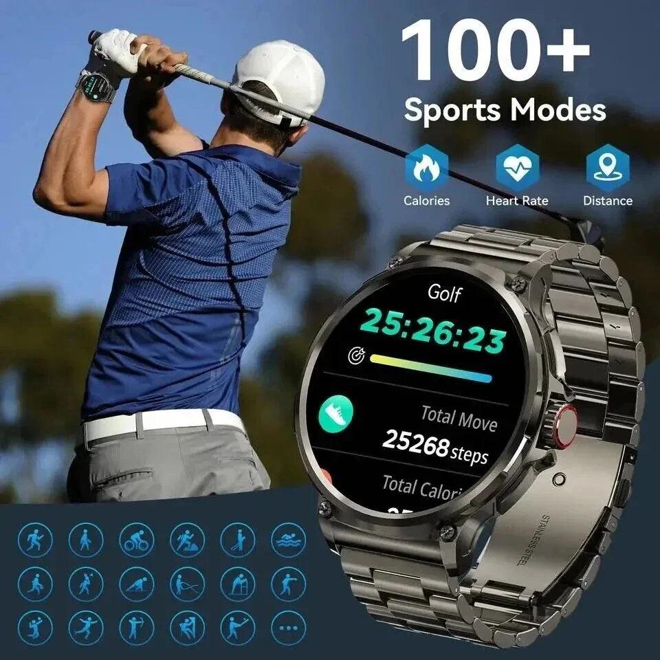 1.85-Inch Ultra HD Smartwatch with GPS, Bluetooth Call & Health Monitoring For Men - Dazzling Beauty Solution