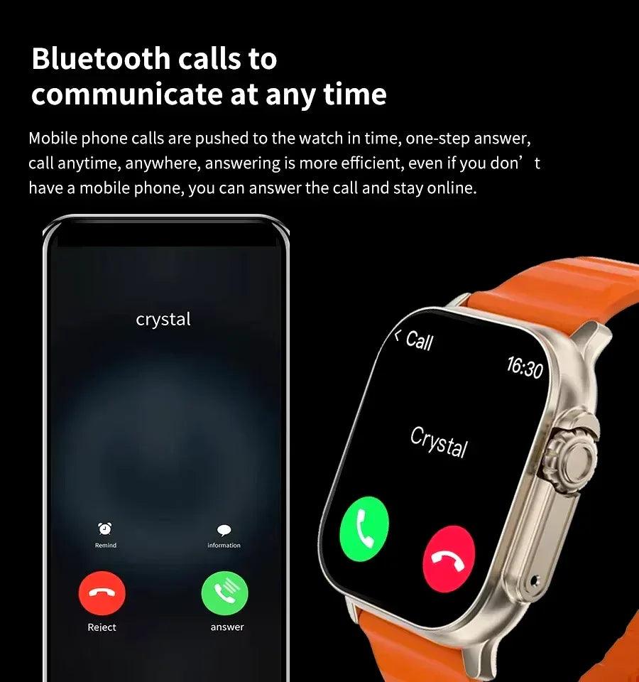T900Ultra Smartwatch Bluetooth Talk Smartwatch Message Alert Heart Rate Monitor Sports Watch for Android IOS Men Women - Dazzling Beauty Solution