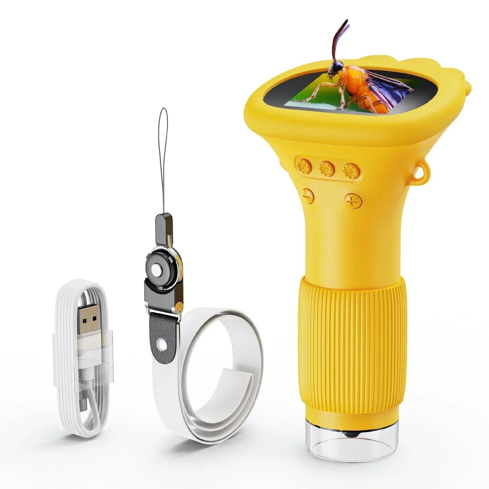 Kids’ Digital Microscope with 2” Screen – 200x Zoom Science Kit for Ages 3–8 - Dazzling Beauty Solution
