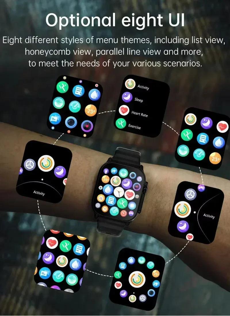 T900Ultra Smartwatch Bluetooth Talk Smartwatch Message Alert Heart Rate Monitor Sports Watch for Android IOS Men Women - Dazzling Beauty Solution