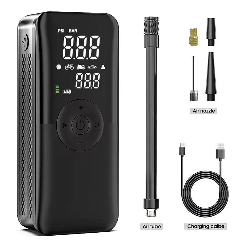 Rechargeable Air Pump Tire Inflator Portable Compressor Digital Cordless Car Tyre Inflator for Motocycle Bicycle Balls - Dazzling Beauty Solution