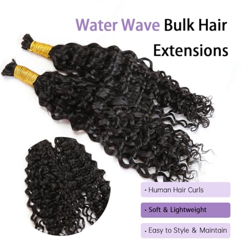 YWIGS 100% Human Braiding Hair 100g – Boho Knotless Braids, Deep Wave, Water Wave & More