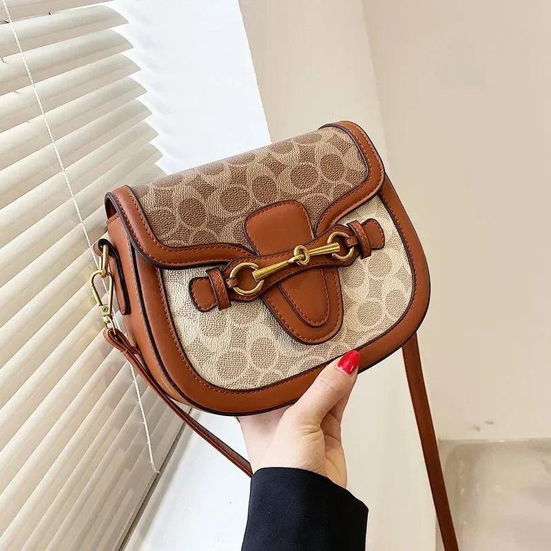 Floral Designer Shoulder Bag – Elegant Leather Handbag with Adjustable Strap & Multiple Compartments - Dazzling Beauty Solution