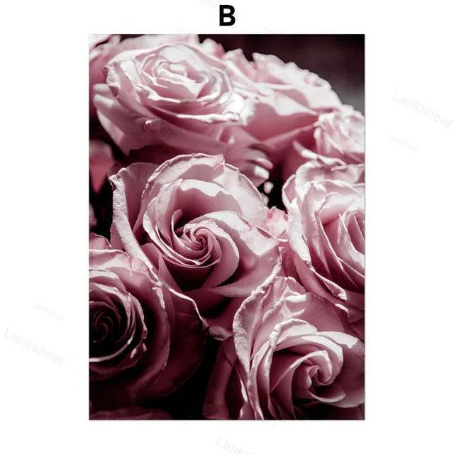 Peony Flower Wall Art – Modern Oil Canvas Painting (No Frame) - Dazzling Beauty Solution