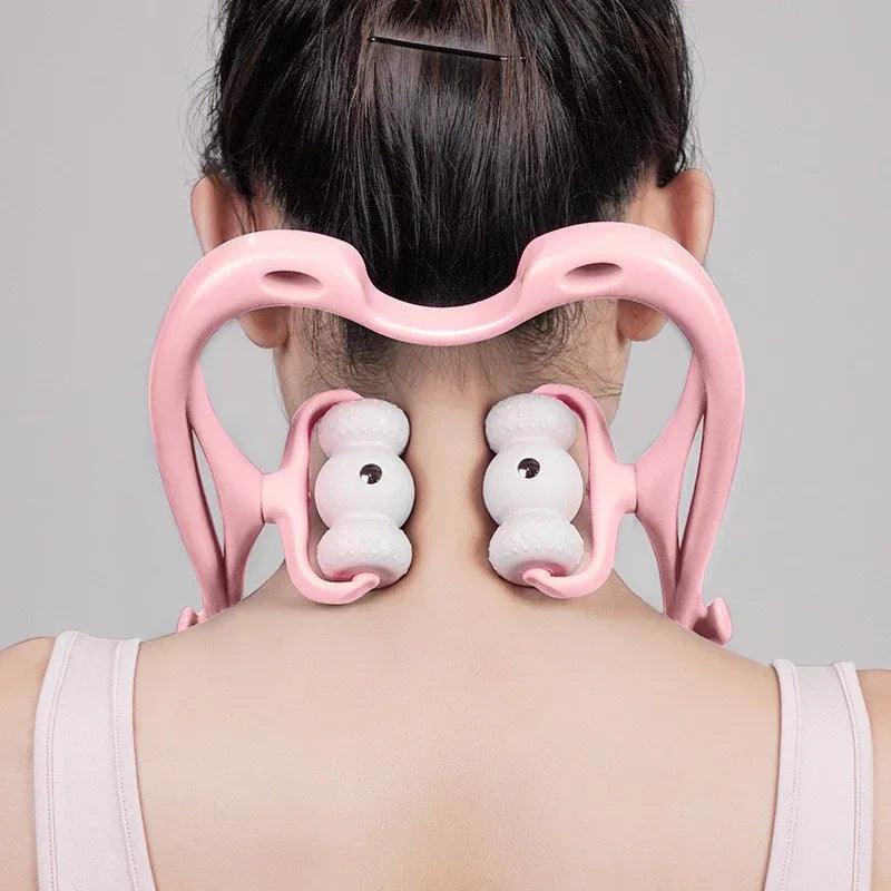 360° Manual Neck Massager with Magnetic Acupressure – Deep Tissue Pain Relief Roller for Neck, Shoulders & More - Dazzling Beauty Solution