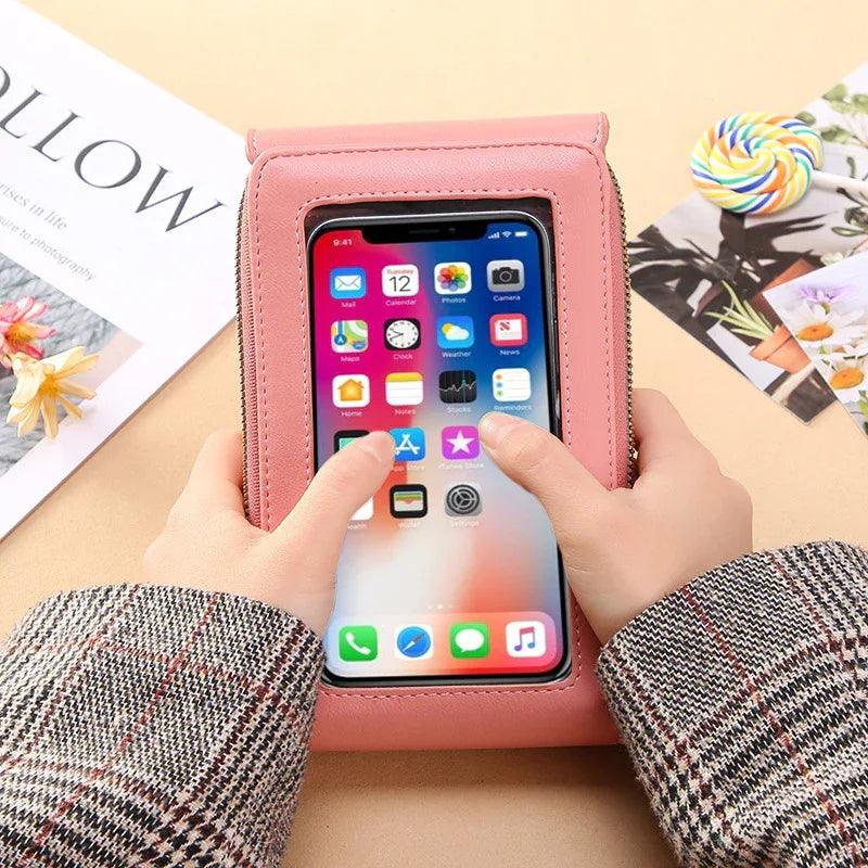 Touch Screen Mobile Phone Bag Small Crossbody Shouder Bags Women Long Wallet - Dazzling Beauty Solution