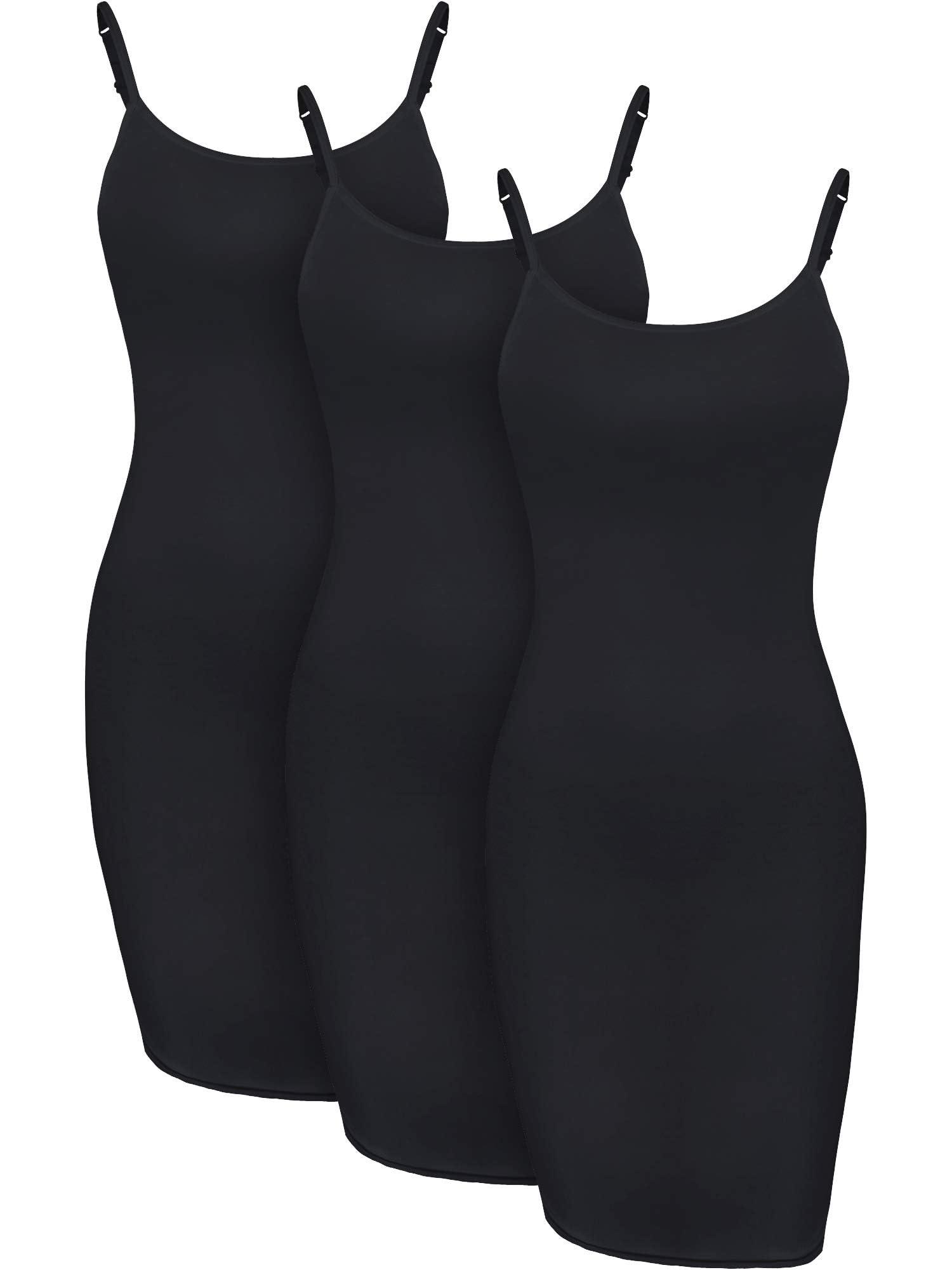 3-Piece Basic Cami Tank Set - Women's Long Adjustable Strap Tops (S-XXL)