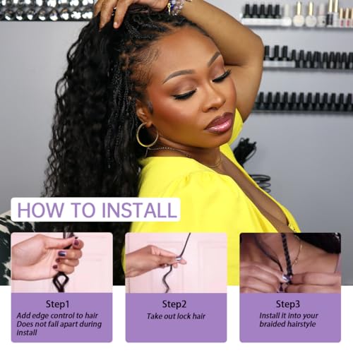 YWIGS 100% Human Braiding Hair 100g – Boho Knotless Braids, Deep Wave, Water Wave & More