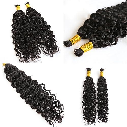 YWIGS 100% Human Braiding Hair 100g – Boho Knotless Braids, Deep Wave, Water Wave & More