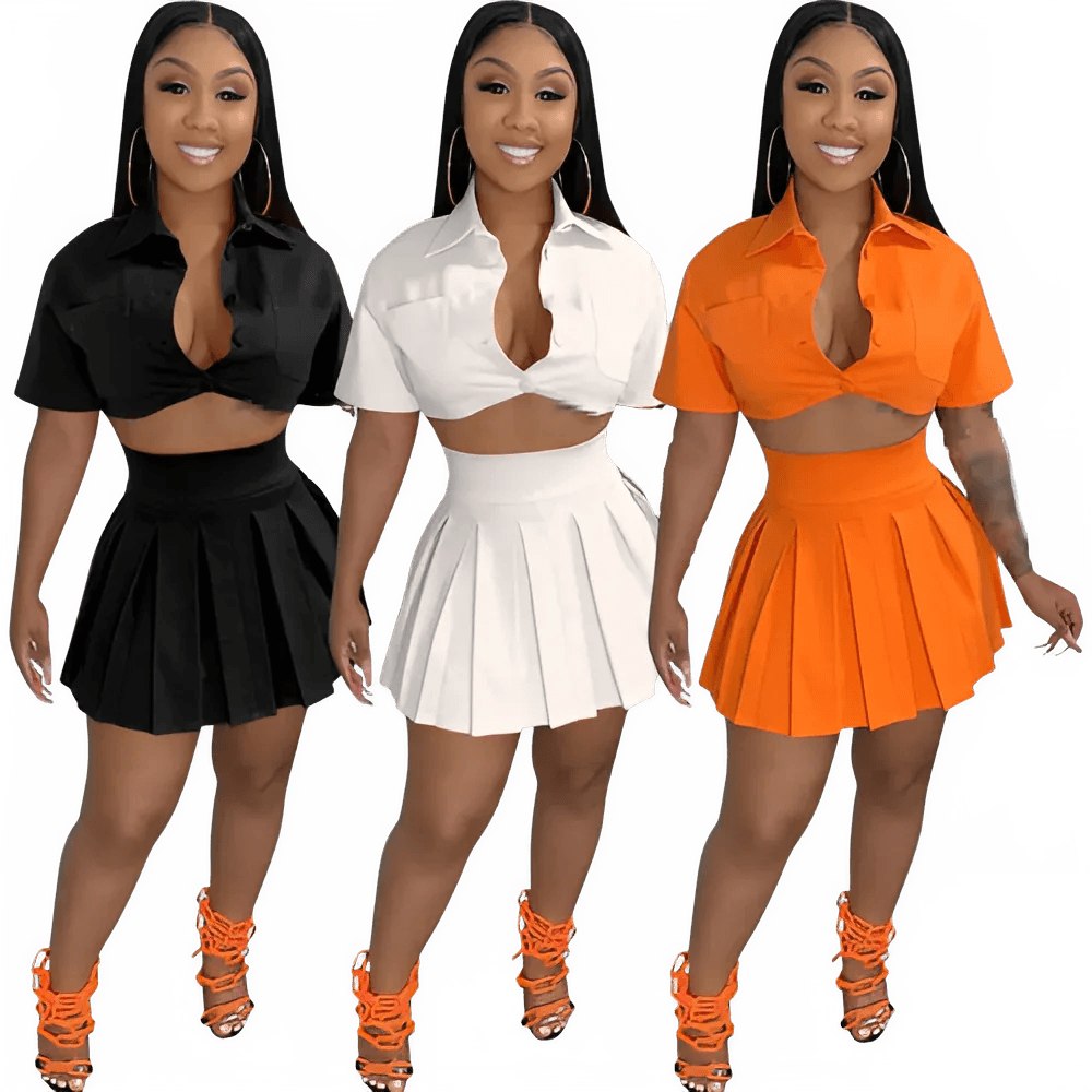 Women's Two-Piece Summer Skirt Dress Set - Dazzling Beauty Solution