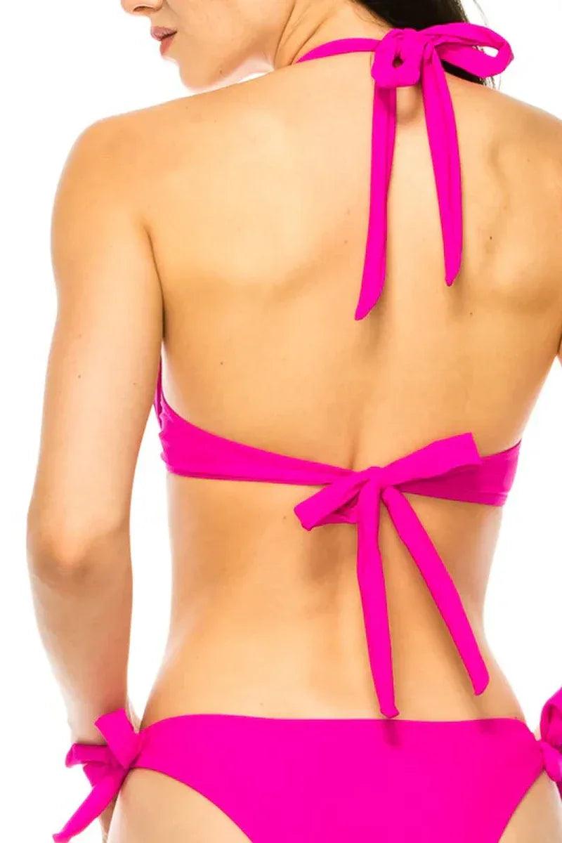 TWO PIECE HALTER ADJUSTABLE STRAP BIKIMI - Dazzling Beauty Solution