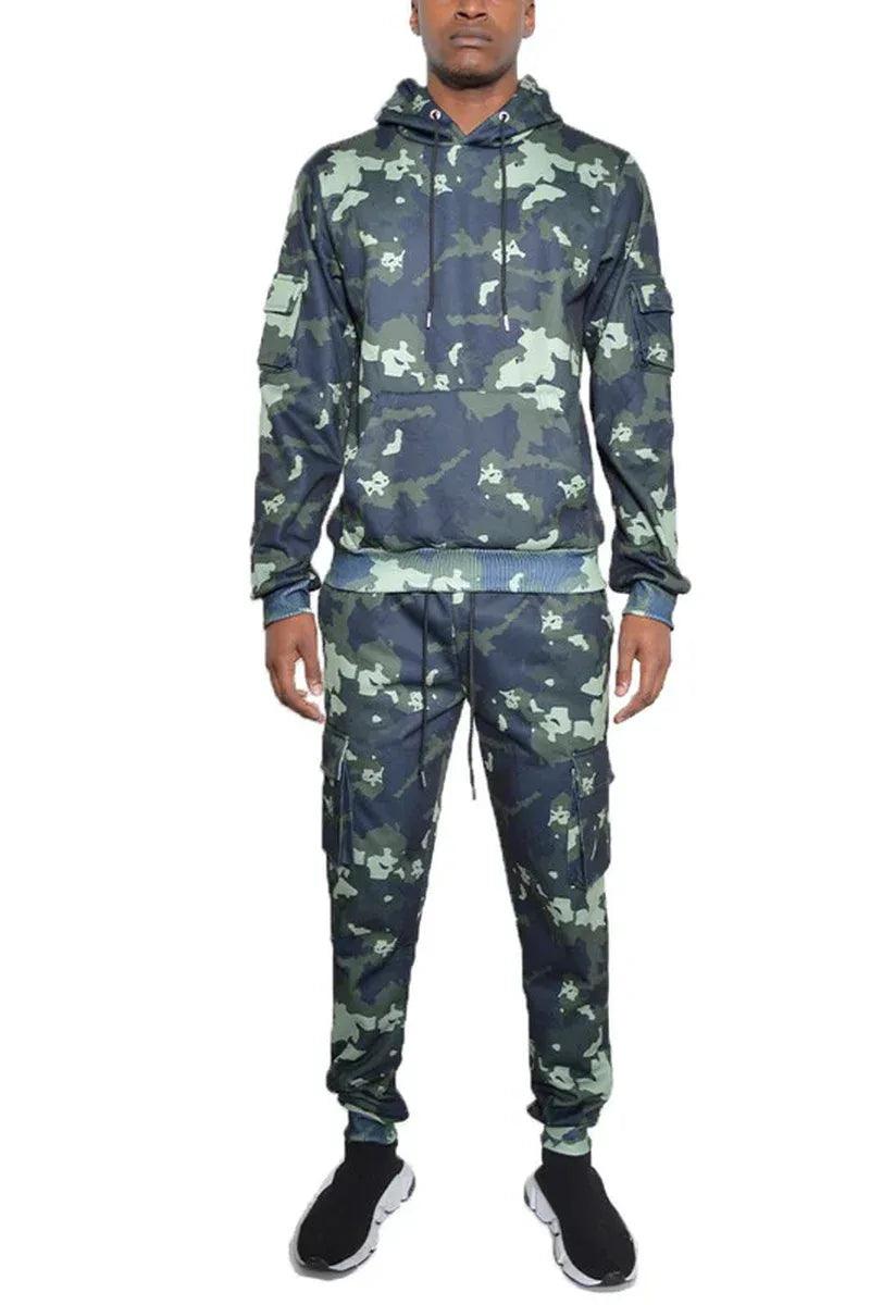 FULL CAMO HOODIE COTTON SWEAT SET - Dazzling Beauty Solution