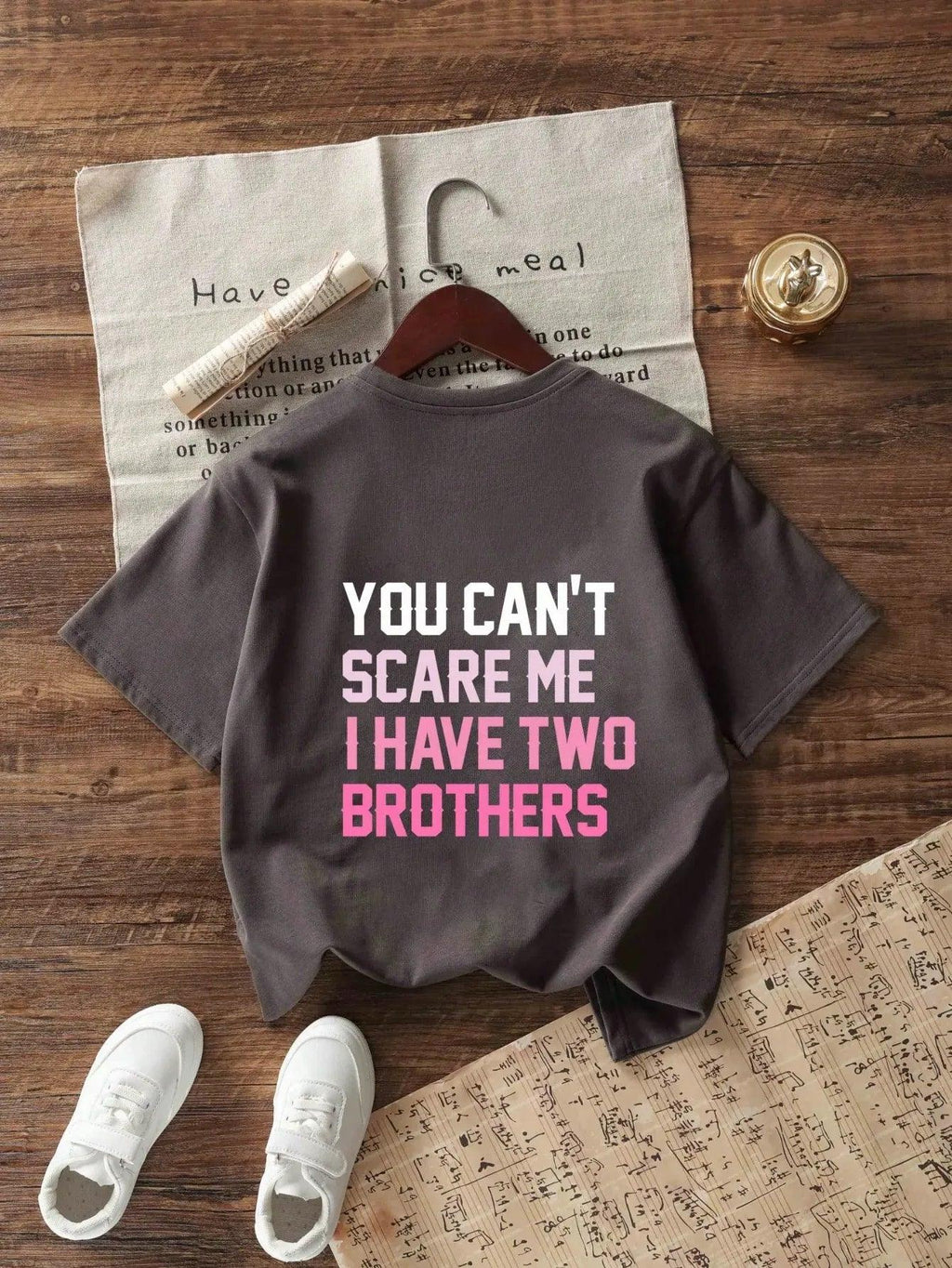 Tween Girl Casual Funny Print Crew Neck Short Sleeve T-Shirt Top, Summer - Dazzling Beauty Solution
