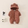 Baby Winter Hooded Jumpsuit with Ears – Warm Quilted Romper for Boys & Girls - Dazzling Beauty Solution