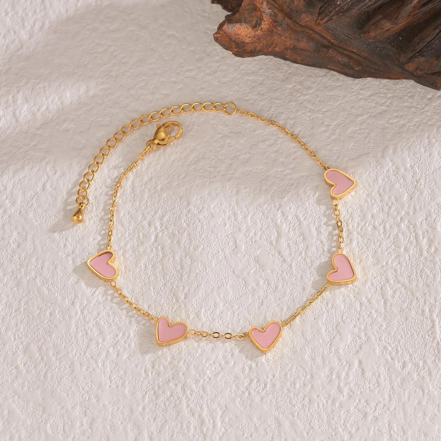 Ins Love Bracelet Stainless Steel Dripping Heart Bracelet Fashion Valentine's Day Jewelry Gift - Dazzling Beauty Solution