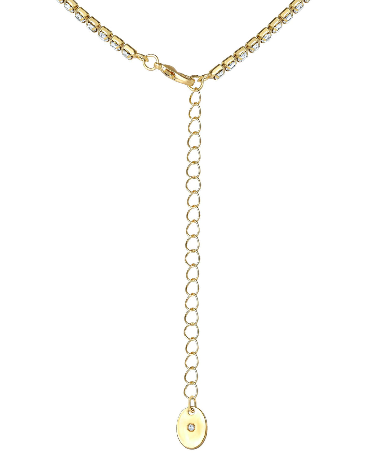 Juicy Couture Pink Pavé Crystal Heart Tennis Necklace | 16"+2" | Y2K Gift for Her