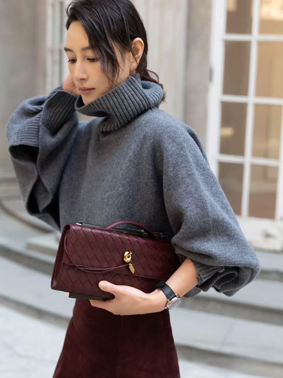 Jumping Deer Woven Clutch Purse | PU Leather Evening Bag | Clutch, Shoulder & Crossbody
