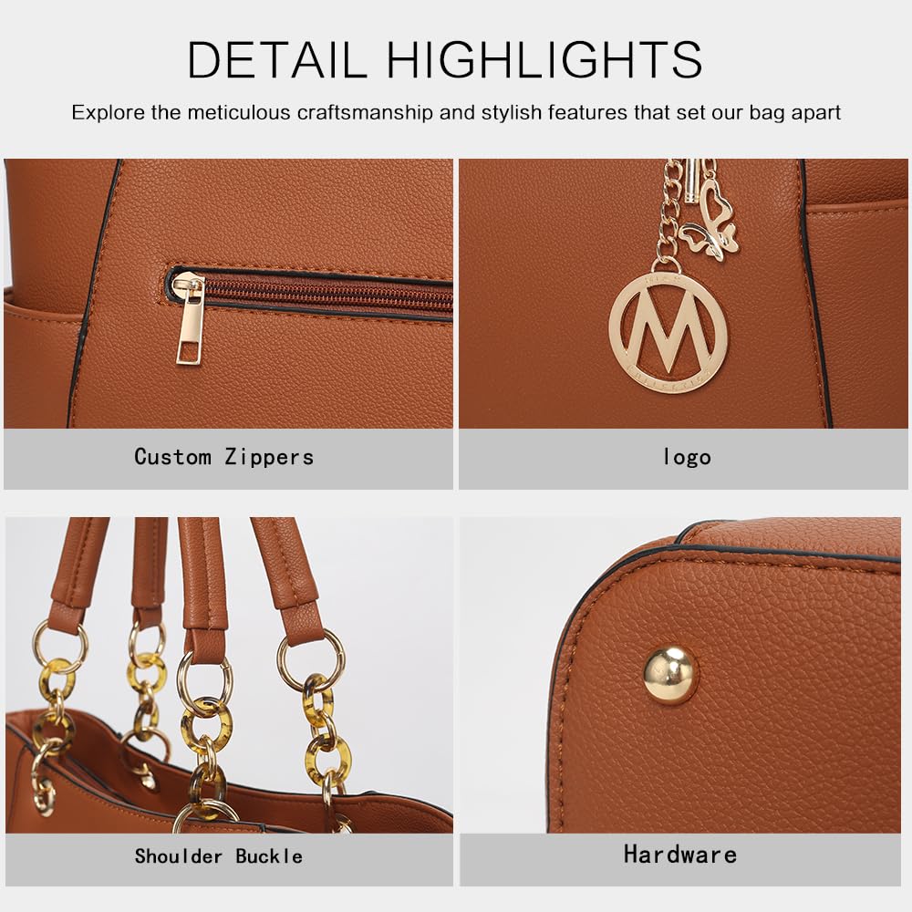 MKF Collection Tote Bag for Women | Vegan Leather Handbag Set with Wallet | Mia K | 87 Colors & Styles