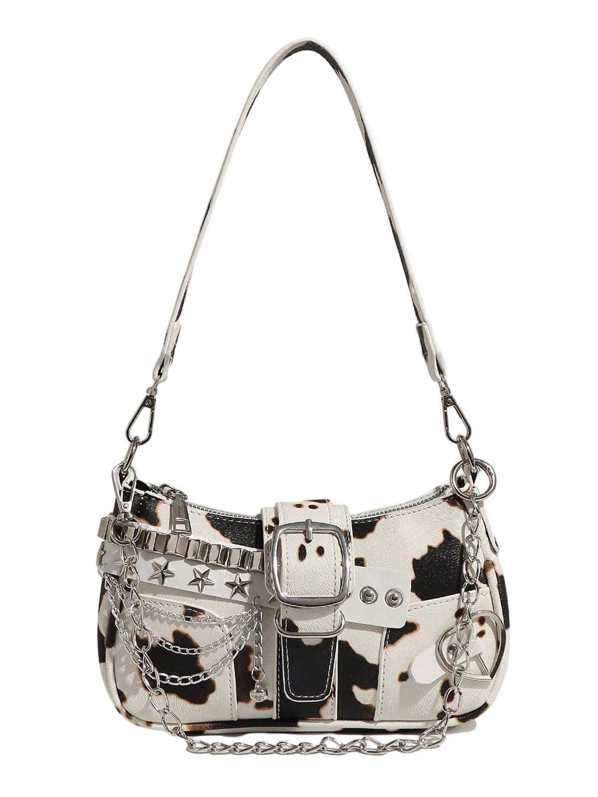 Verdusa Women's Y2K Star Mini Chain Hobo Bag | PU Leather Shoulder Purse | 21 Colors
