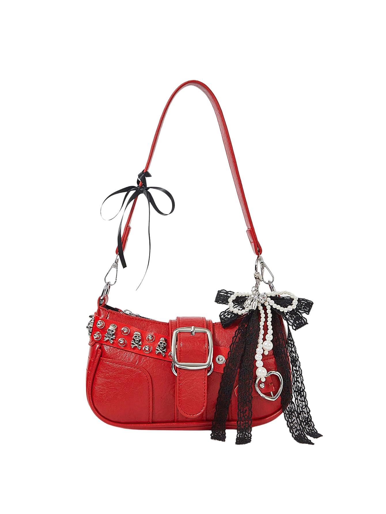 Verdusa Women's Y2K Star Mini Chain Hobo Bag | PU Leather Shoulder Purse | 21 Colors